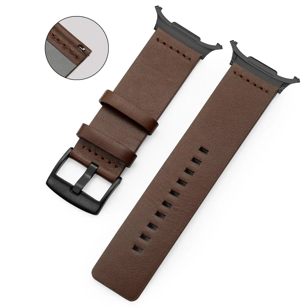 Leather Band for Samsung Galaxy Watch 7 Ultra 47mm No Gaps Strap SmartWatch Bracelet for Galaxy Watch 7Ultra Wristband Correa