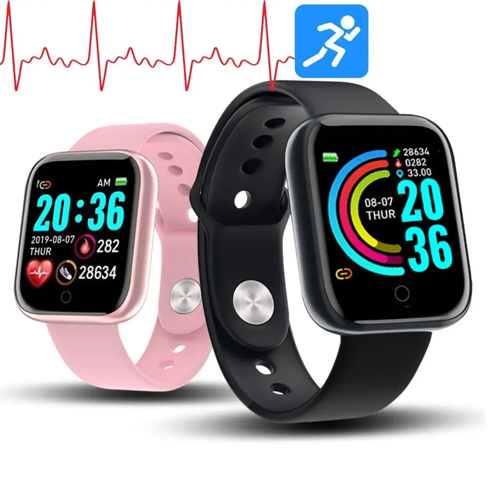 Y68 Color Screen Waterproof Smart Watch Fitness Bracelet D20 Pro Health Blood Pressure Heart Rate Sleep Monitor Sport Smartwatch