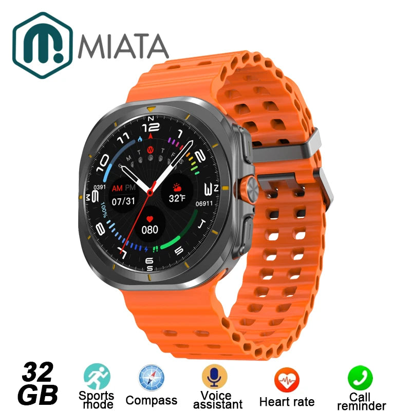 2024 Smartwatch Man Woman DT Watch Ultra 32GB Memory Bluetooth Call Compass Heart Rate Fitness Sports Smartwatch For ios Android