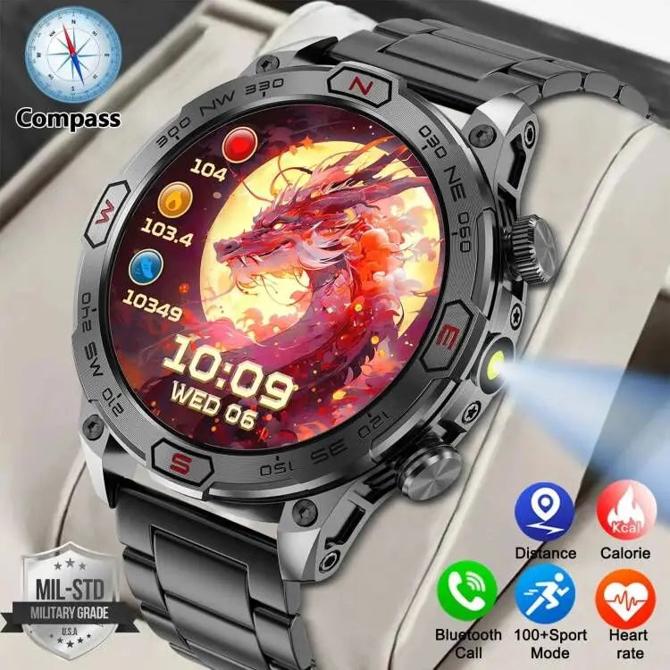 2024 New For HUAWEI Xiaomi GPS Compass Smart Watch Men AMOLED HD Bluetooth Call Heart Rate Blood Pressure Waterproof Smartwatch