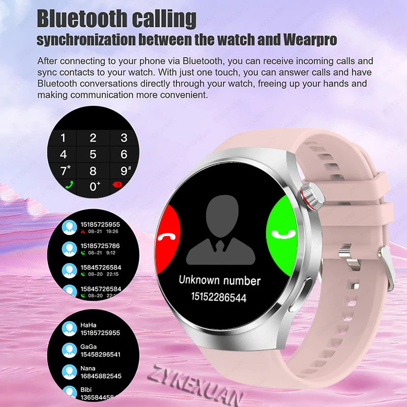 2024 New For Huawei WATCH 4 Smart Watch Woman NFC GPS Tracker AMOLED 360*360 HD Screen Heart Rate Bluetooth Call SmartWatch Men