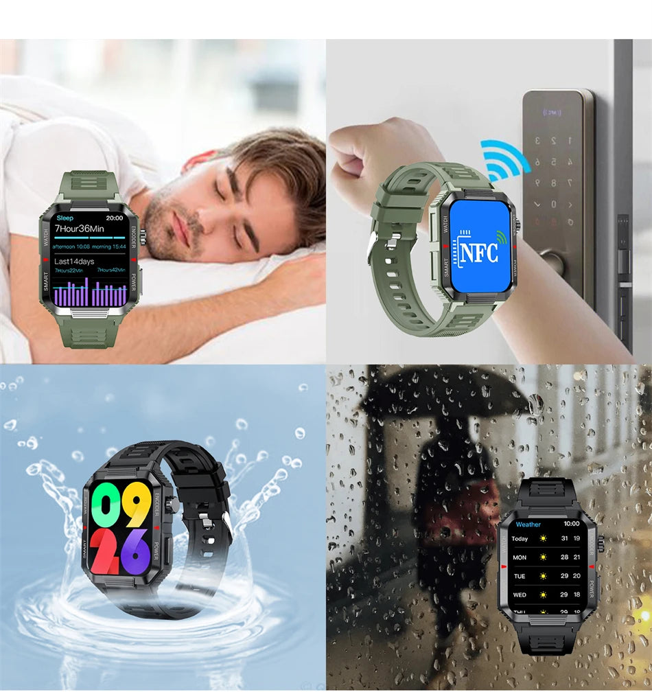 1.99 Inch HD AMOLED Screen Smartwatch Men ECG+PPG Health Monitoring Sport Fitness Waterproof Bluetooth Call Smart Watch 2024 New