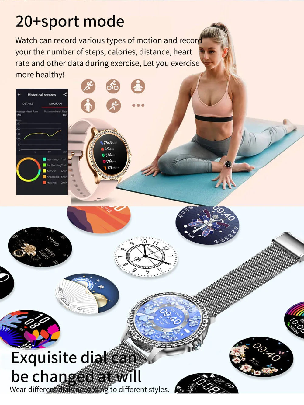 2024 New Blue Tooth Call Woman Smart Watch Man Sports Fitness Bracelet Waterproof Body Temperature Smartwatch For Android IOS