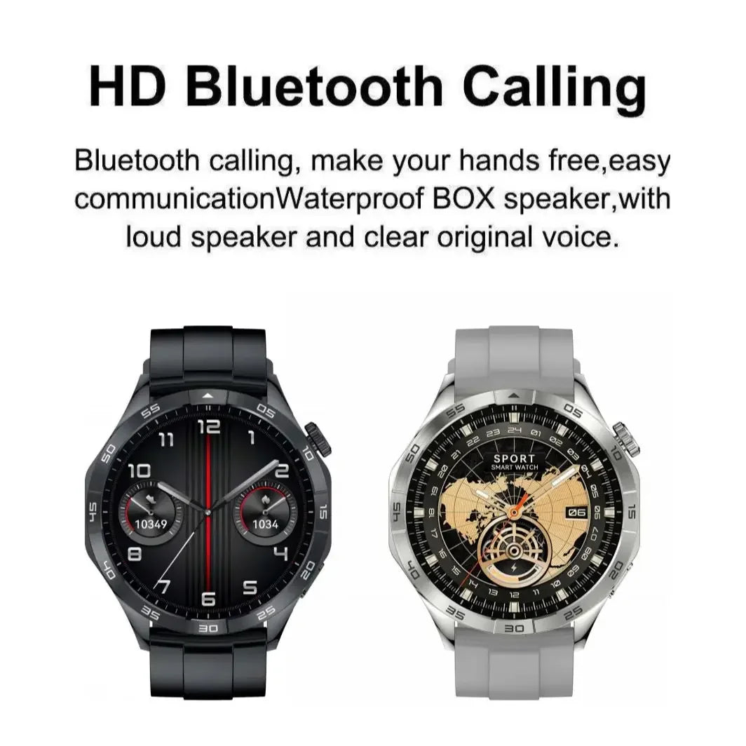 2024 New Original For Huawei Xiaomi GPS Track Smart Watch Men Ultra HD AMOLED  466*466  screen NFC Bluetooth Call SmartWatch