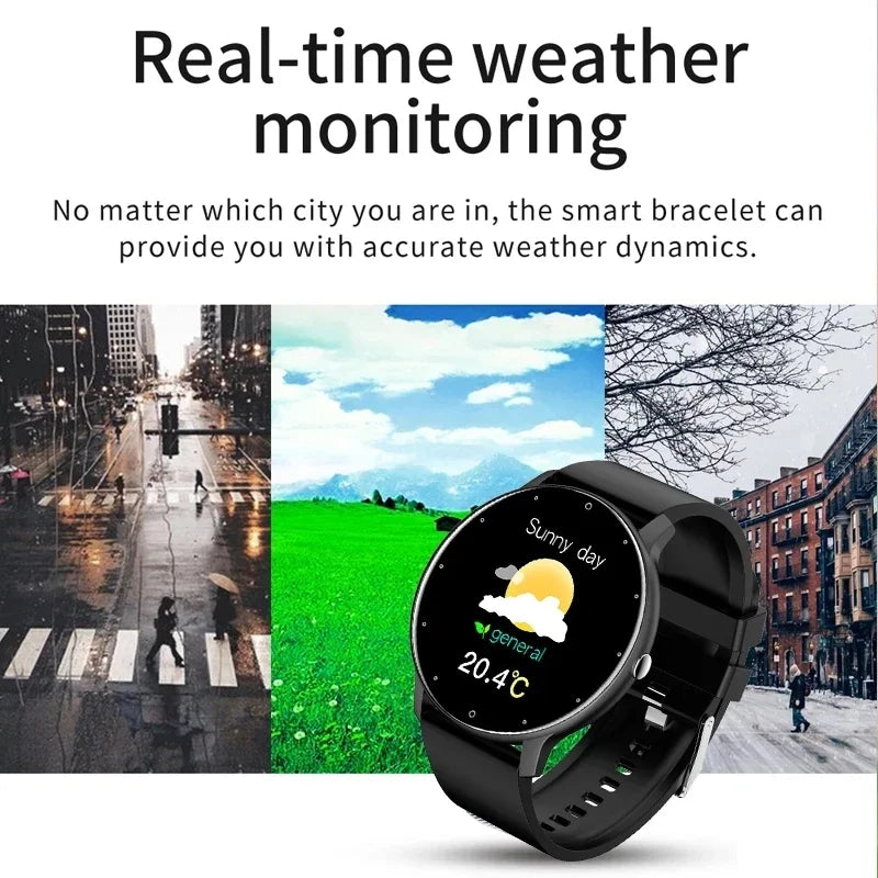 2024 Round Smart Watch Women Men Lady Sport Fitness Smartwatch Sleep Heart Rate Monitor IP67 Waterproof Watches For IOS Android