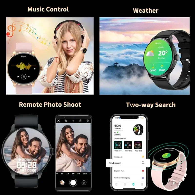 2024 new blood oxygen heart rate smartwatch 1.43-inch Bluetooth call multifunctional sports watch for men and women