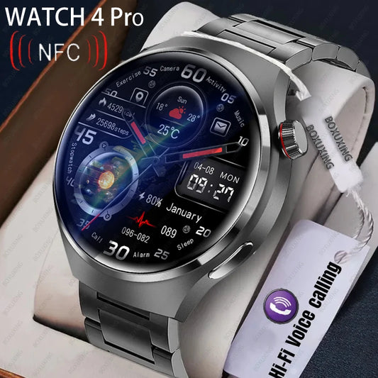 For Huawei GT4PRO Smart Watch Men Watch 4 Pro AMOLED HD Screen Bluetooth Call GPS NFC Heart rate waterproof SmartWatch 2024 New