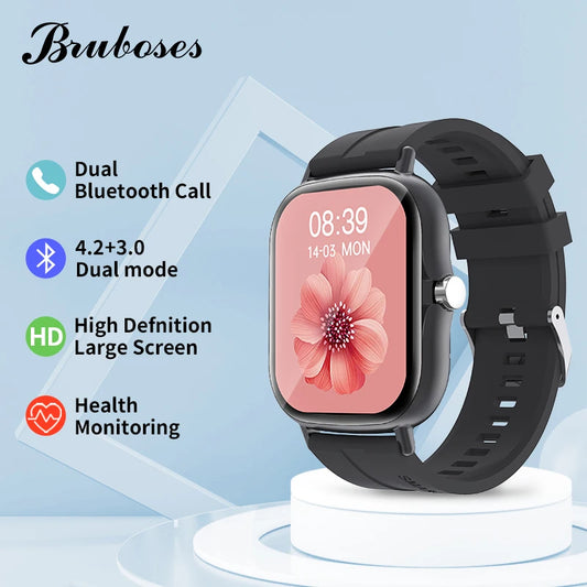 Smart Watch 2024 New 2.01 Inch HD Screen BRUBOSES Bluetooth Call Sleep monitoring Sport Tracker Waterproof Women Men Smartwatch