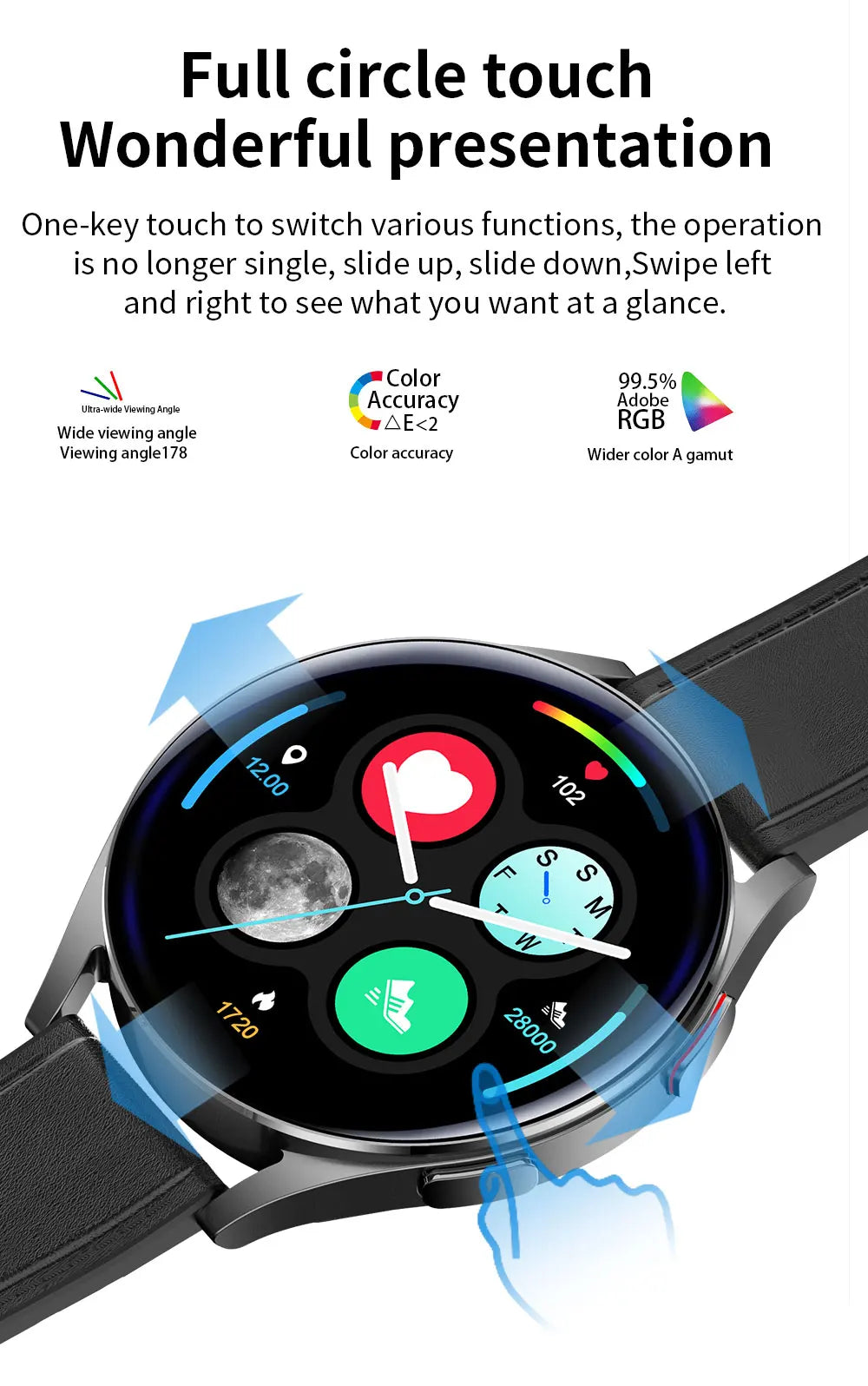 2024 New Smartwatch Men Full Touch Blood Pressure Blood Oxygen Bluetooth Call Sports Smart Watch Men Women For Android IOS