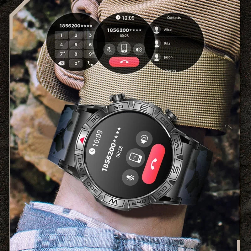 2024 New Men Outdoor Smart Watch AMOLED 460*460 Ultra HD Screen 107 Sports Modes Fitness Tracking Watch Waterproof Smartwatch