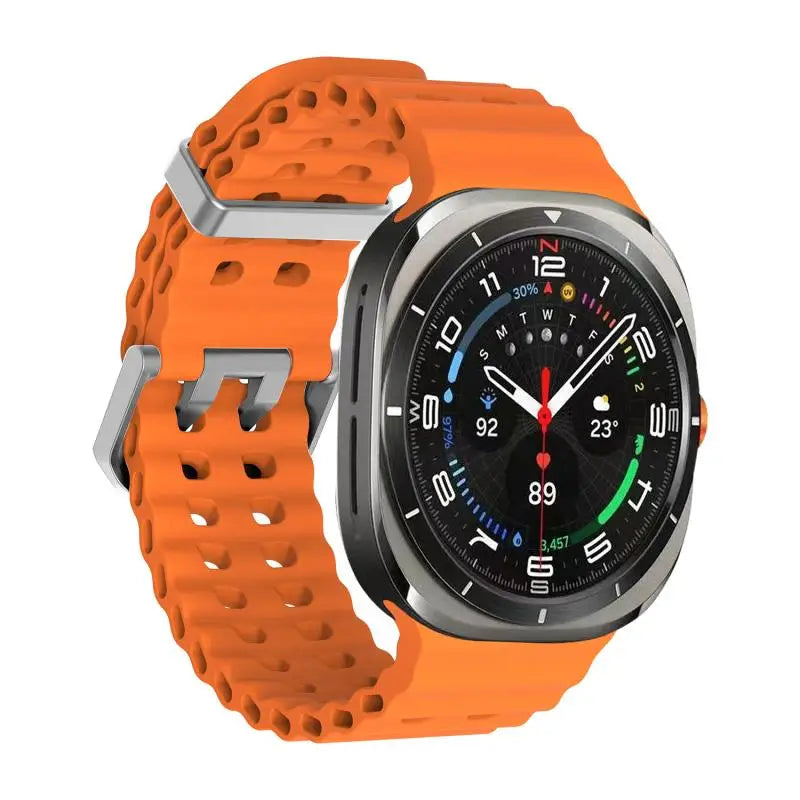 1:1 Marine Band For Samsung Galaxy Watch Ultra 47mm NO Gaps Sports Silicone Strap For Samsung Watch 7 Ultra 47mm Bracelet Correa