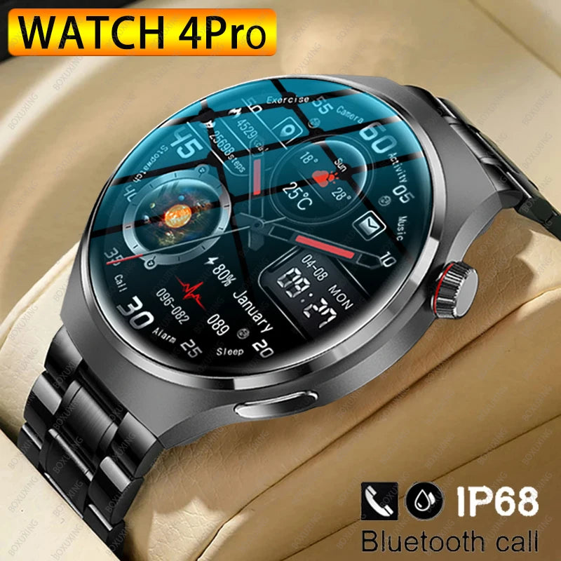 For Huawei GT4Pro Smart Watch Men NFC GPS Tracker 360*360 HD Screen Heart Rate SmartWatch 2024 New Bluetooth Call Watch 4 Pro