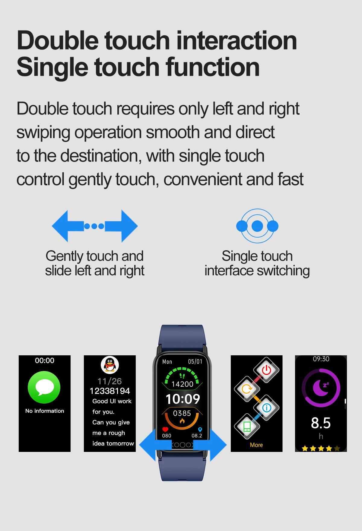 2024 Sports Smartwatch Heart Rate Blood Pressure Monitoring Waterproof Smart Bracelet Men Women Multi-Function Smart Watch