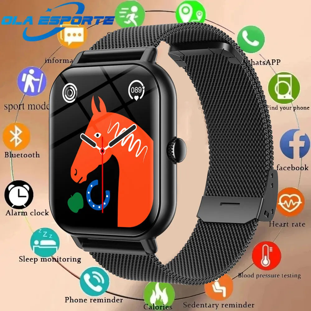 2024 NEW SmartWatch Android Phone 1.44" Color Screen Full Touch Custom Dial Smart Watch Women Bluetooth Call Smart Watch Men