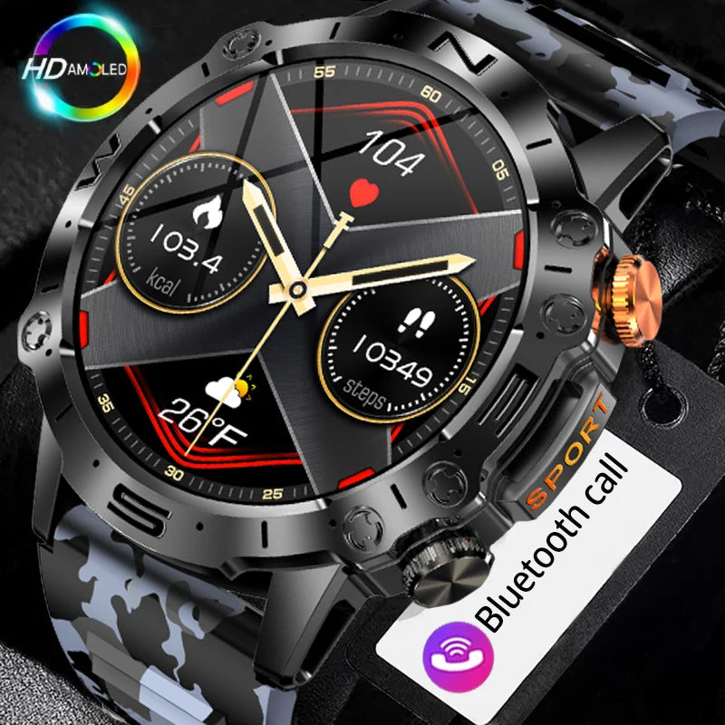 2024 Men Smart Watch AMOLED 466*466 1.43 inches 380mAh Bluetooth Call Fitness Tracker Custom Dial Heart Rate Sport Smartwatch