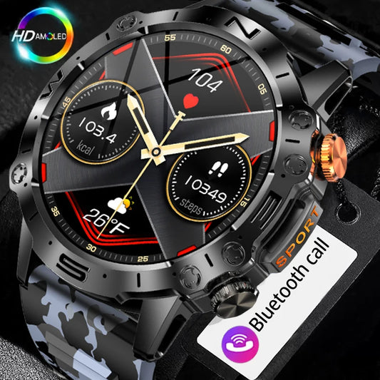 2024 Men Smart Watch AMOLED 466*466 1.43 inches 380mAh Bluetooth Call Fitness Tracker Custom Dial Heart Rate Sport Smartwatch