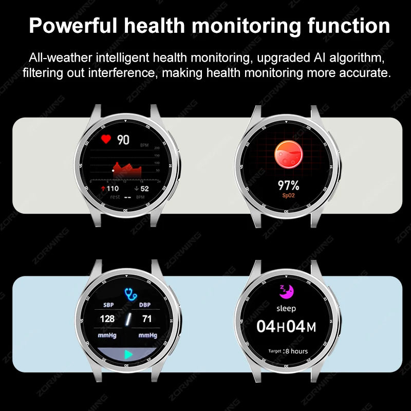 JS Watch 6 Max Classic AMOLED Smart Watch Men Rotating Bezel Compass Bluetooth Calls Heart Rate Blood Pressure Smartwatch 2024