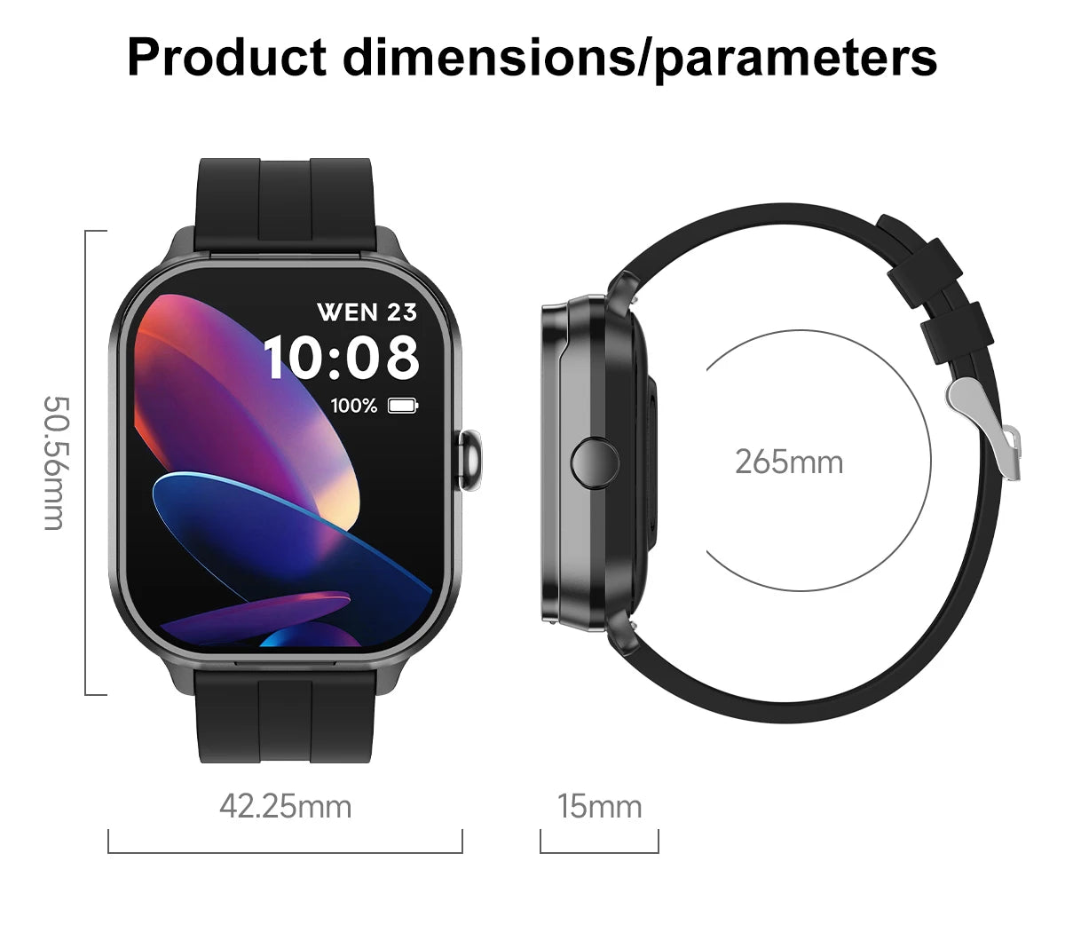 New Bluetooth calling smartwatch with male and female 2-in-1 wireless Bluetooth earphones connected to mobile fitness and sports