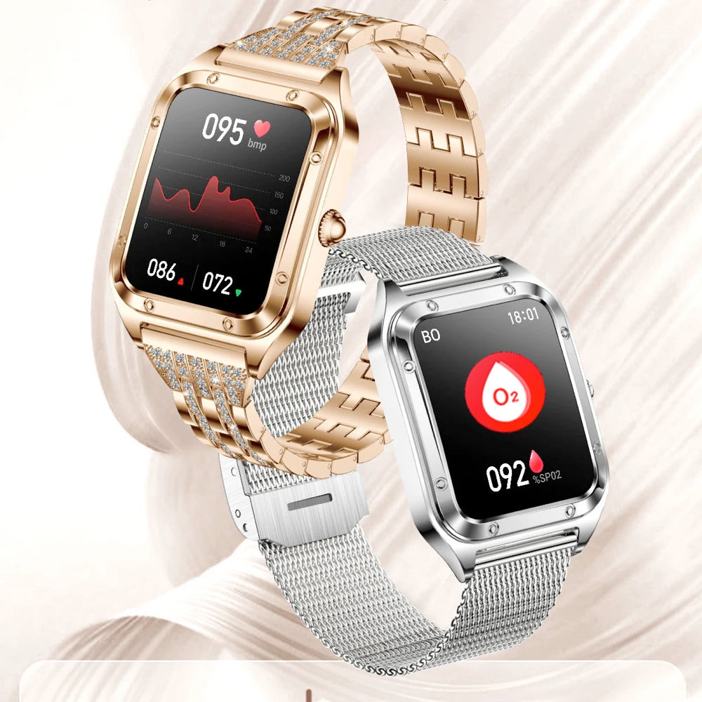 Women Fashion 1.59" Blue Tooth Call Smart Watch Heart Rate Blood Oxygen Sports Fitness Lady Watches Waterproof 2024 Smartwatch