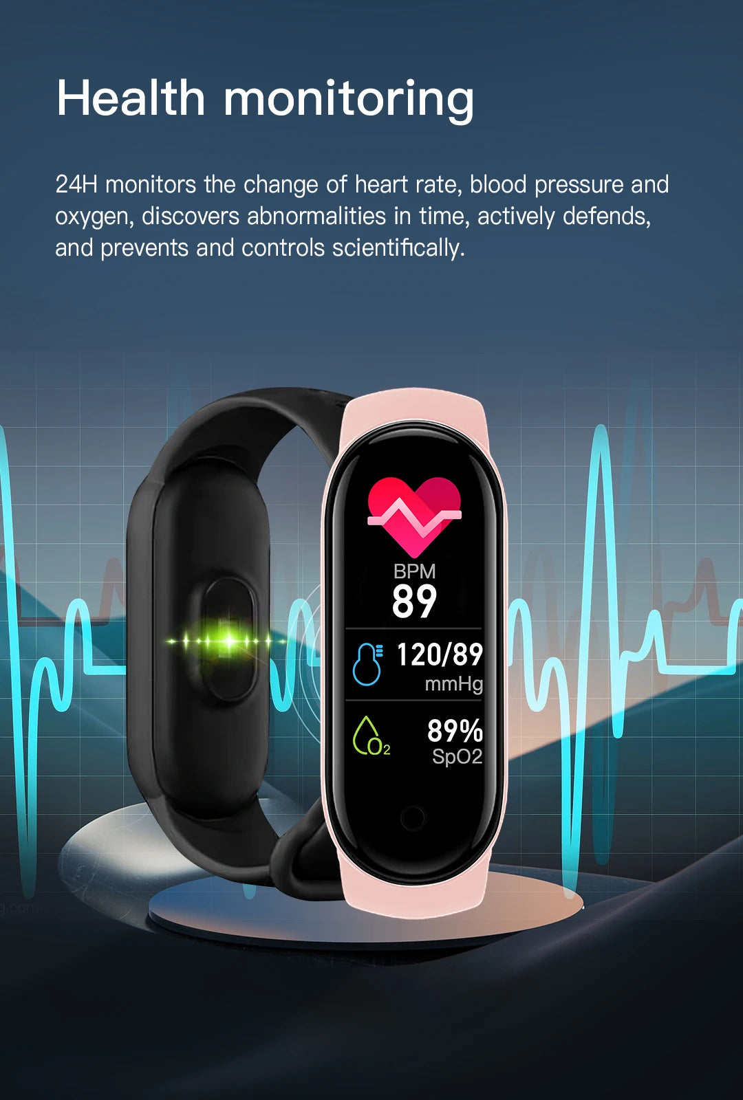 M8 Fitness Band Smart WristWatch Women's Men's Watch Blood Pressure Monitor Sports Smartwatch for Apple Android Brand new