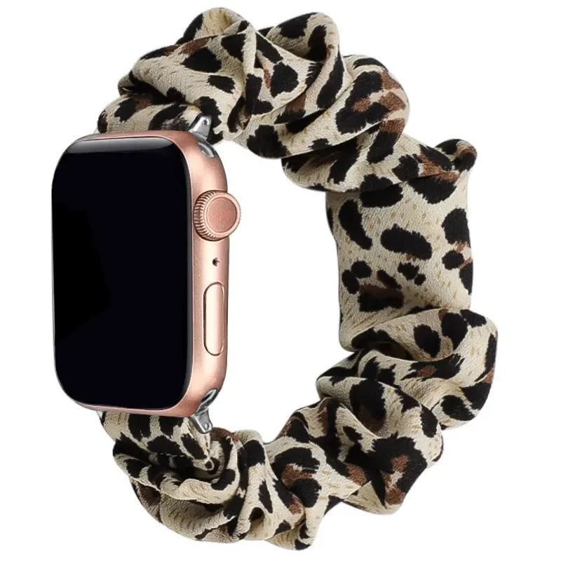 Strap for Apple Watch Ultra Band 49mm 45mm 41mm 44mm 42mm 40mm Scrunchy  Fabric Nylon Bracelet iWatch SE Serie 9 4 5 SE 6 7 8 3