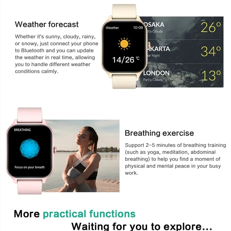 Smart Watch for Men Women Children 1.83" Screen Bluetooth Call Fitness Tracker Multiple Sports Watch for Xiaomi Android IOS GT40