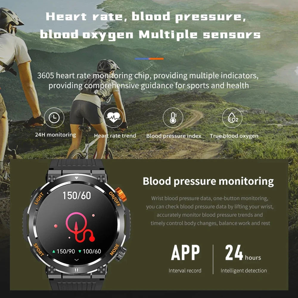 New Smart Watch Men For Android iOS IP67 Waterproof Sport Fitness Watch Bluetooth Call Heart Rate Health Monitor Smartwatch 2024