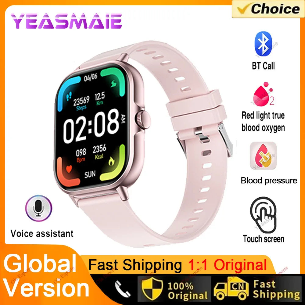 2024 Smart Watch Women Men Heart Rate Smartwatch Touch Dial Call Music Smartclock For Android IOS Fitness Tracker Sport Bracelet