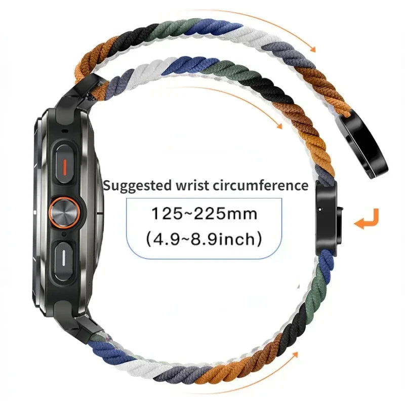 Nylon Loop Band for Samsung Galaxy Watch Ultra 47mm Strap Magnetic Buckle Bracelet Wristband for Galaxy Watch 7 Ultra Watchband