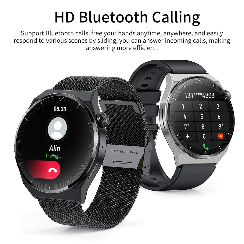 For Huawei xiaomi GT3 Pro Smart Watch Men AMOLED 390*390 HD Screen Heart Rate Bluetooth Call IP68 Waterproof SmartWatch 2024 New