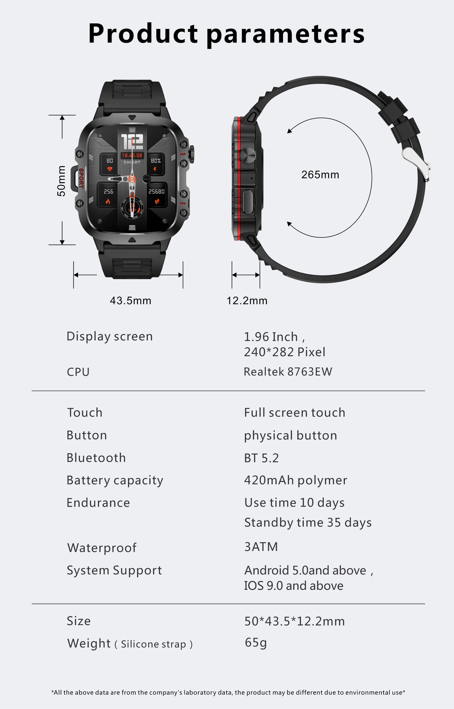 2024 New Rugged Military GPS Smart Watch Men AMOLED HD Screen Heart Rate Bluetooth Call 5ATM Waterproof Outdoor Sport SmartWatch