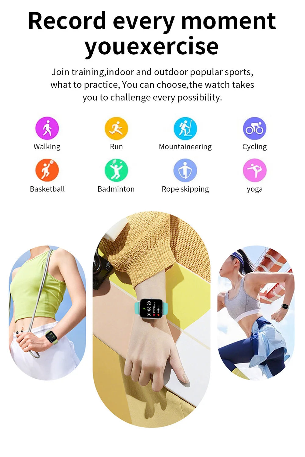 New 1.85" Blue Tooth Call Men Women Smart Watch Heart Rate Sports Fitness Waterproof Bracelet Voice Assistant 2024 Smartwatch