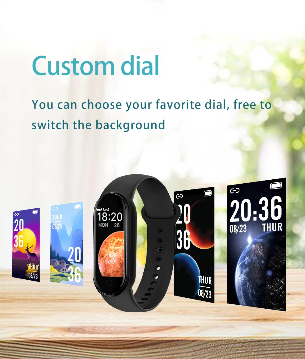 M7 Smart Watch Smartband Heart Rate Smartwatch Fitness Tracker Blood Pressure Sport Bracelet for Mi Band 7 Men Women