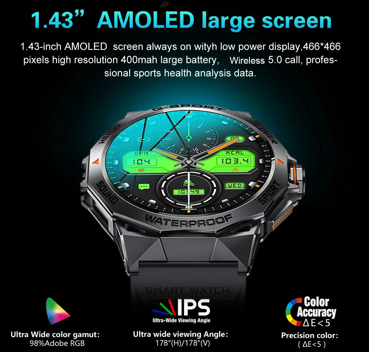 LIGE Men Smart Watch Wireless Voice Call AMOLED HD Display Watch Women Heart Rate Blood Oxygen Monitor Sport Smartwatch Man 2024