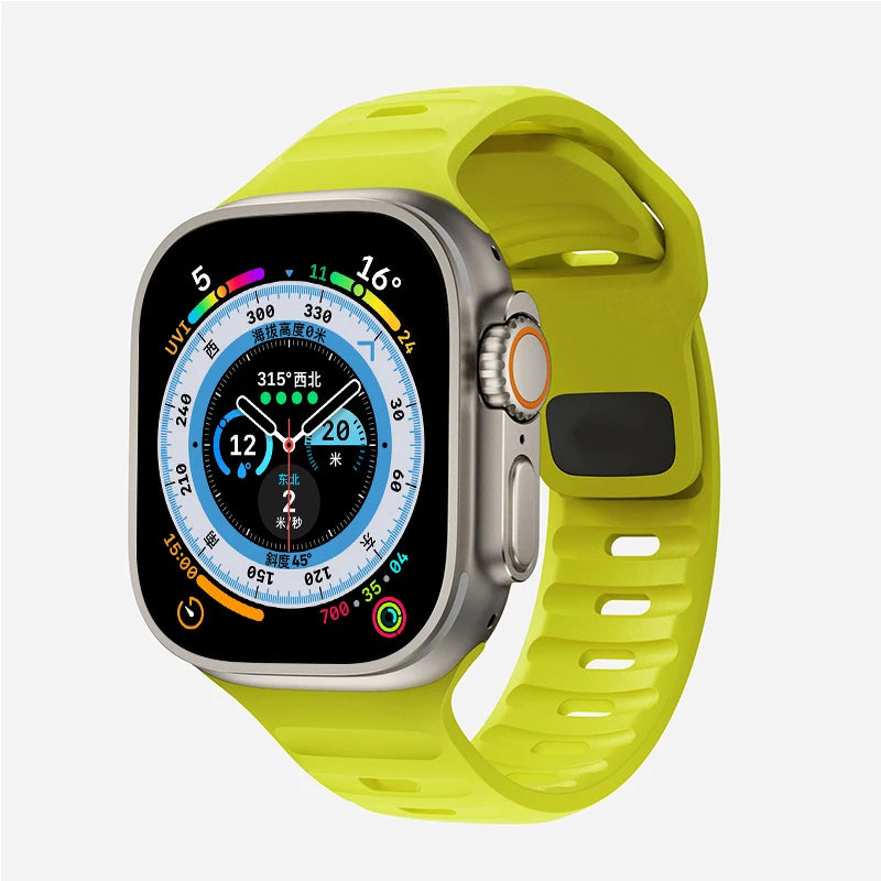 Soft Silicone Strap For Apple Watch Band Ultra 49mm 44mm 45mm 42mm 41mm 42mm 38mm sport Watchband iwatch Serise 8 7 6 5 bracelet