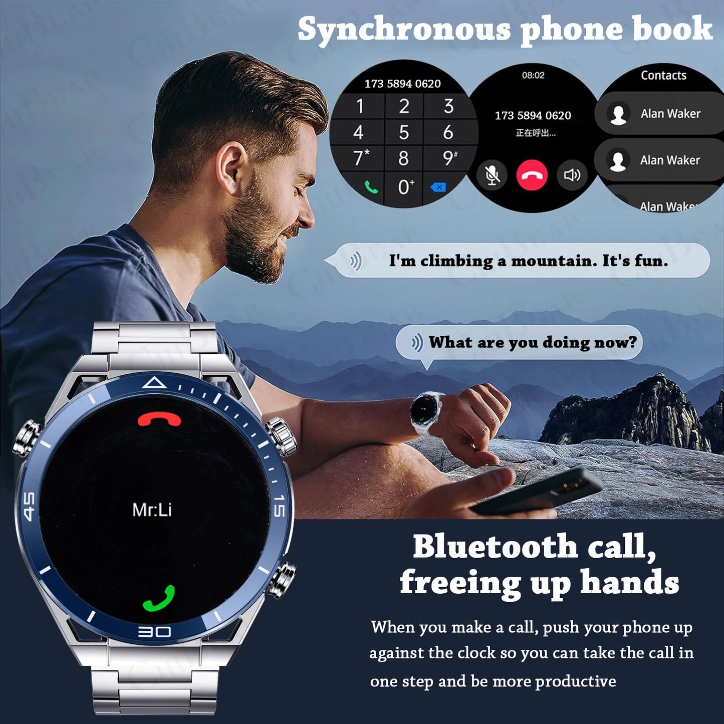 NFC ECG PPG Bluetooth Call Smartwatch GPS Tracker Motion Bracelet Fitness For Huawei Watches Ultimate Smart Watch Men 2024 New