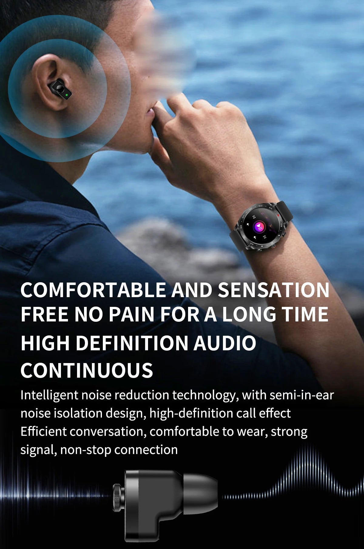 2024 New Smart Watch TWS 2-in-1 Bluetooth Earphones HIFI 9D Sound Quality Bluetooth Call For Men and Women Sports Smartwatches