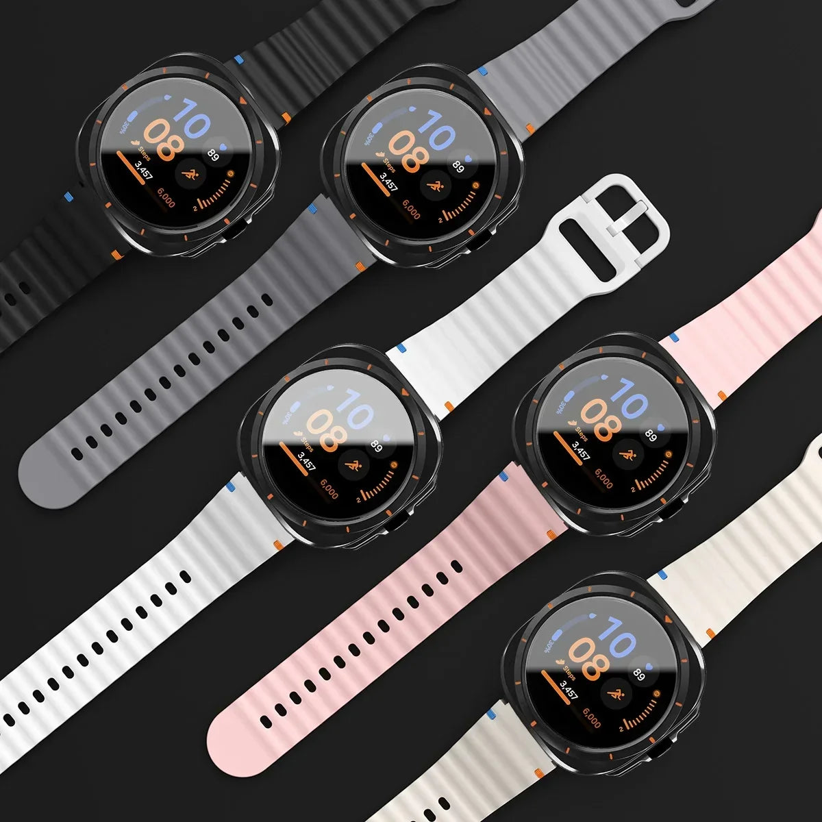 Change To Ultra Case+Band for Samsung Galaxy Watch 7 6 40mm 44mm Upgrade To Galaxy Watch 7 Ultra Tempered Glass Screen Protector