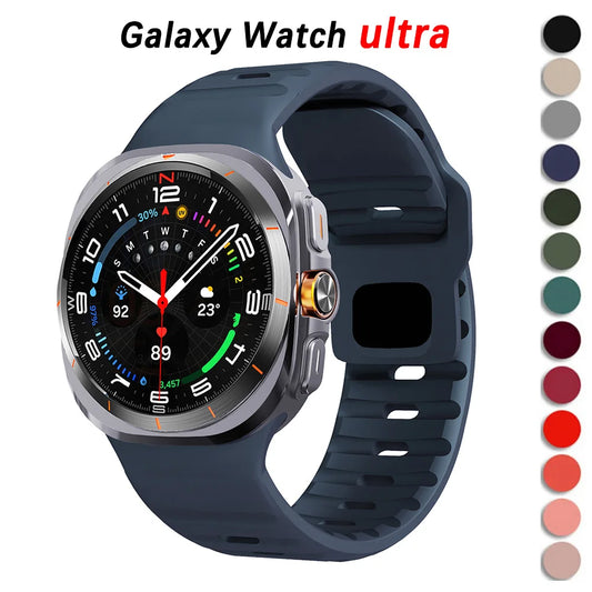 Sport Silicone For Samsung Galaxy Watch Ultra Strap 47mm Accessories correa Bracelet For Samsung Galaxy Watch 7 ultra band 47 mm