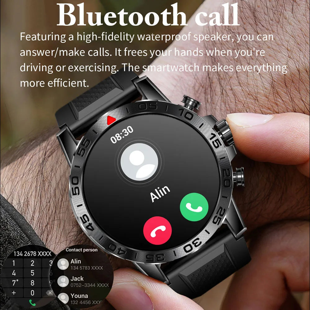 2024 New Bluetooth Call Smart Watch Men Heart Rate Sports Fitness Tracker Watches IP67 Waterproof Smartwatch Man For Android IOS