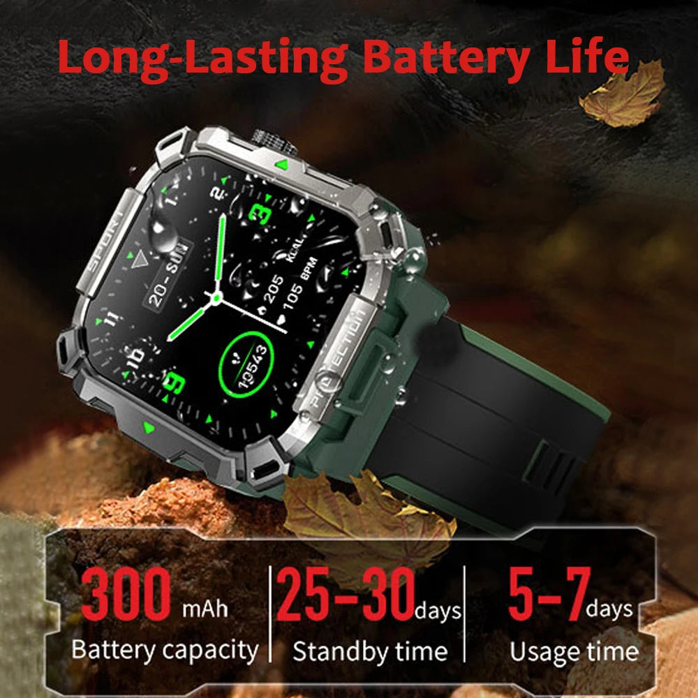 2.01 Inch HD Screen Smartwatch Men Health Monitoring Sports Fitness Tracker IP68 Waterproof Smart Watch 2024 New For Android IOS