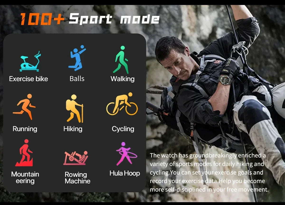 New GPS Sports smartwatch Men 710mAh Battery AMOLED Screen Heart Rate Bluetooth Call IP67 Waterproof Men Smart Watch 2024