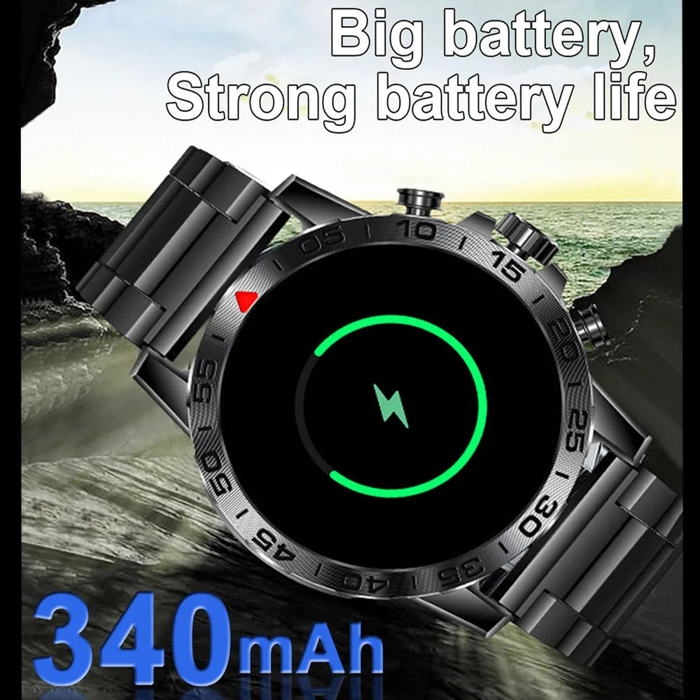 2024 New Bluetooth Call Smart Watch Men Heart Rate Sports Fitness Tracker Watches IP67 Waterproof Smartwatch Man For Android IOS