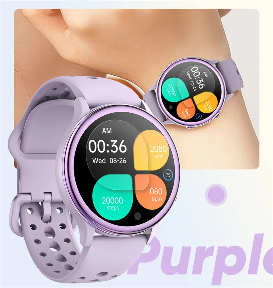 2024 Fashion Bluetooth Call Smart Watch Women 1.27 inch Heart Rate Blood Oxygen 100+Sports Waterproof Men Smartwatch For Xiaomi