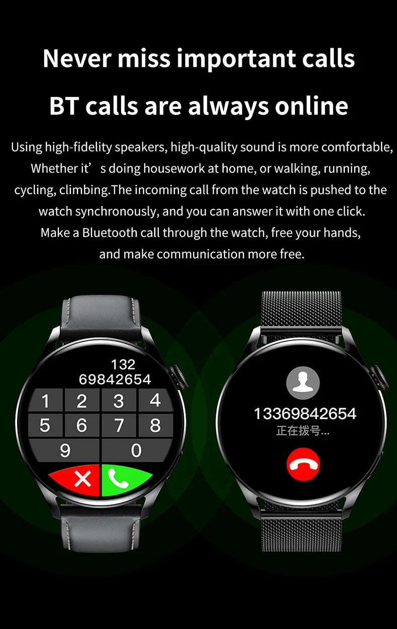 2024 Man Smart Watch Men HD Screen Bluetooth Call NFC Track Sport IP68 Watches Waterproof Heart Rate Blood pressure Smartwatch