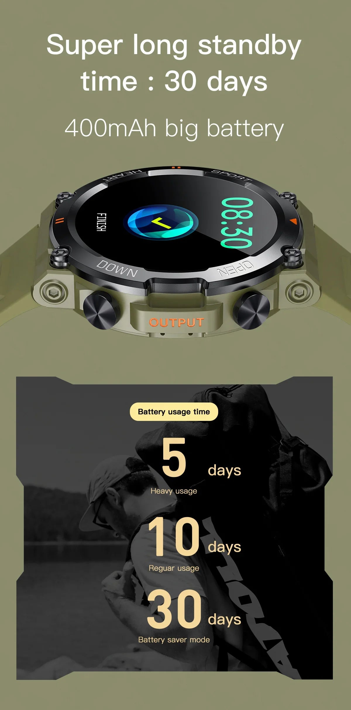 2024 New MAOYUAN Original Men Outdoor Smart Watch Android IOS Sports Watch 1.39 Inch Bluetooth Call Waterproof Smartwatch Women