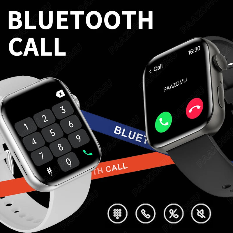 2024 New Smart Watch 9 NFC Bluetooth Call Heart Rate Sport Fitness Waterproof 1.83“ Screen Wireless Charging Men For Android iOS