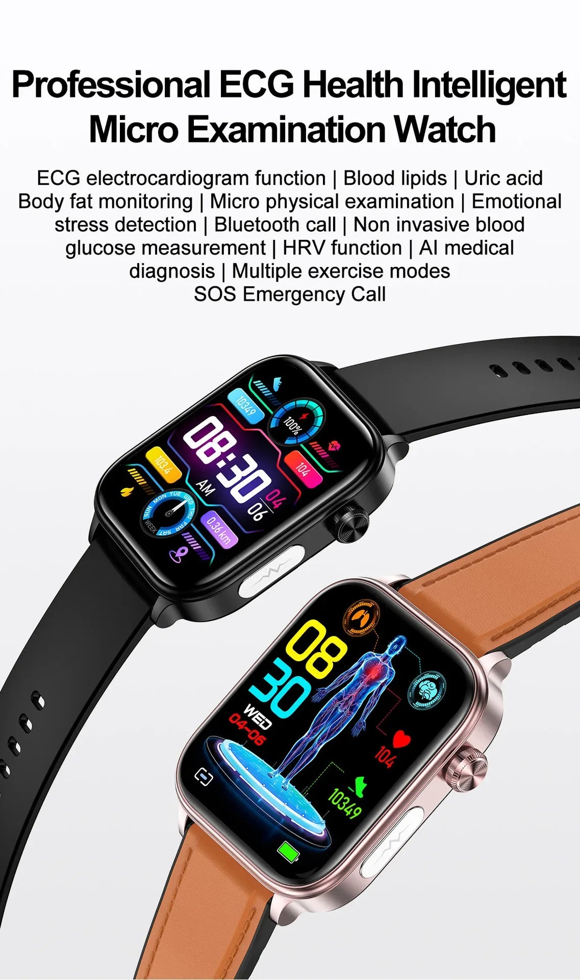 2024 New Smart Watch Bluetooth Call Sports Mode Step Counting Reminder Function Smart Watch Sports Model