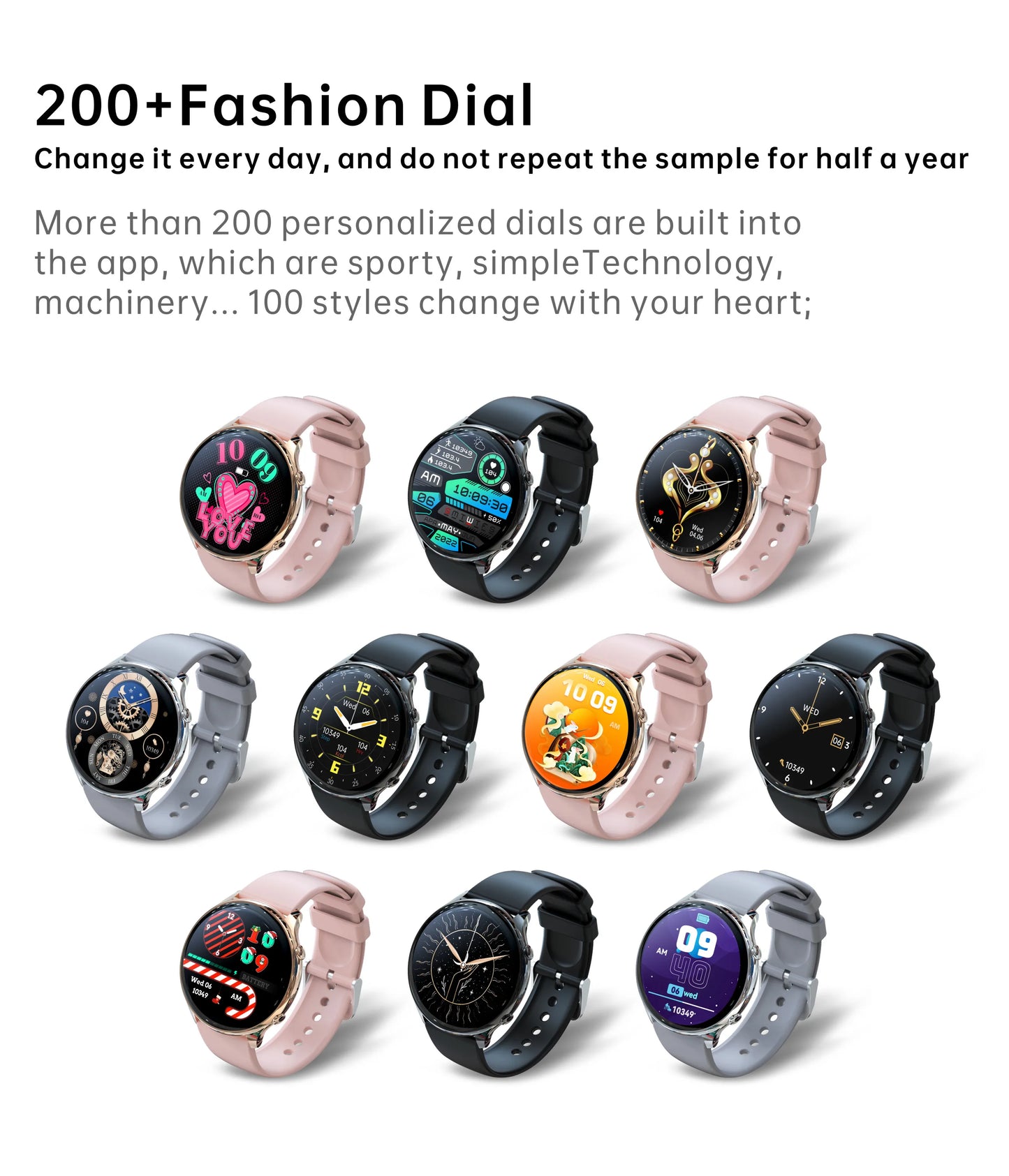 2024 NFC Smart watch function HD call 120+ Sport Mode for Android ios Gift for Women heart rate blood pressure smartwatch ladies