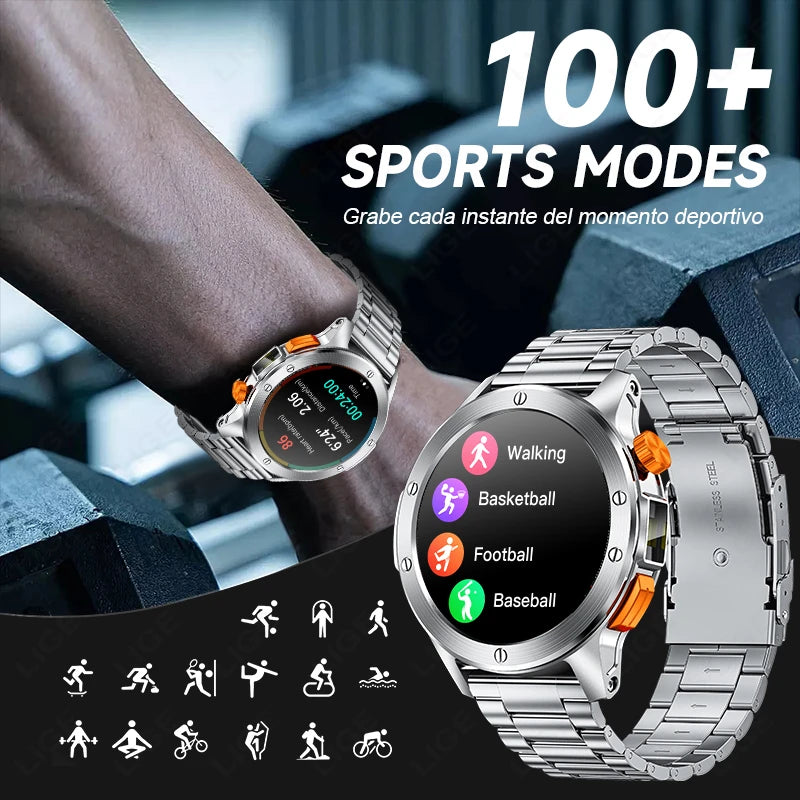 2024 Smart Watch Men Space Exploration HD Screen AI Voice Assistant Bluetooth Call Heart Rate Monitor SmartWatch For Android IOS